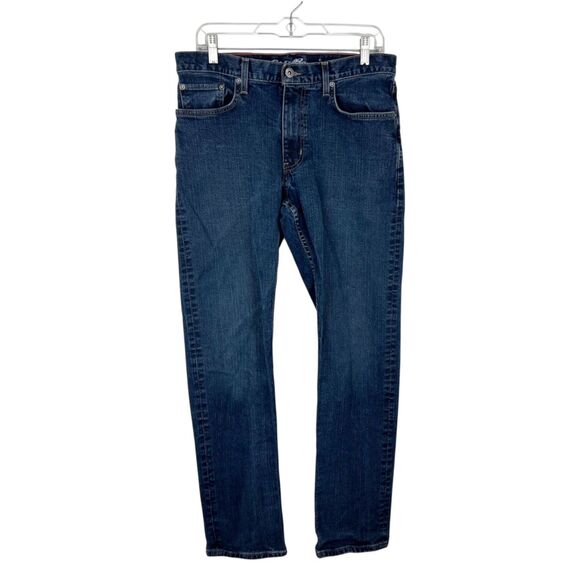 Eddie Bauer Men 32 x 32 Blue Denim Jeans Straight Leg Specially Dyed Pants - Picture 1 of 12